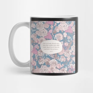 Give me books, French wine - Keats Mug